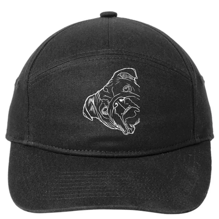 Funny Dog English Bulldog 7-Panel Snapback Hat