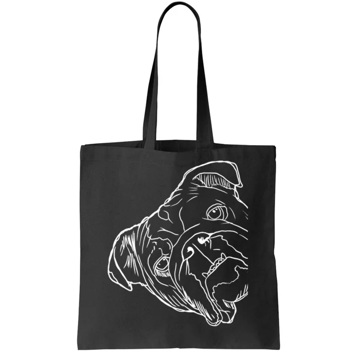 Funny Dog English Bulldog Tote Bag