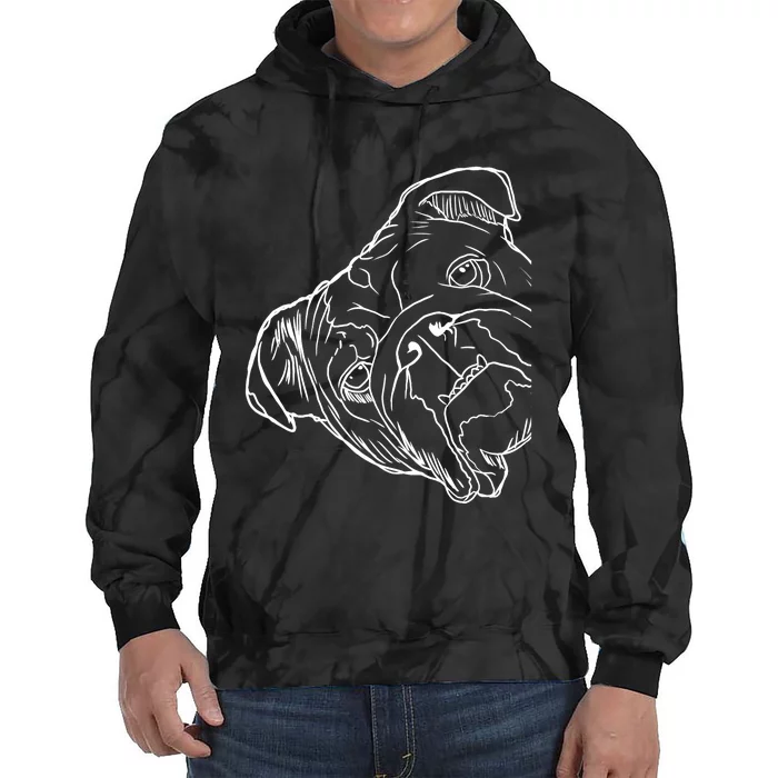 Funny Dog English Bulldog Tie Dye Hoodie