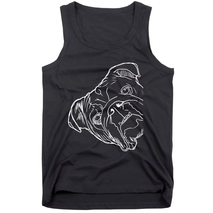 Funny Dog English Bulldog Tank Top