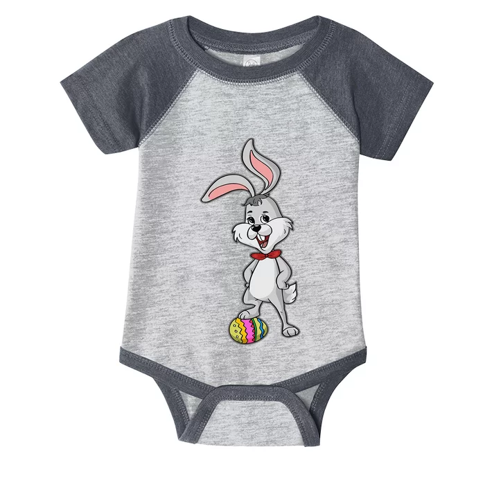 Funny Dabbing Easter Bunny Easter Egg Infant Baby Jersey Bodysuit