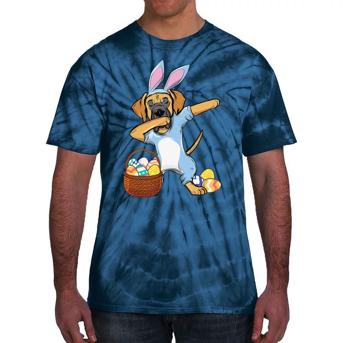 Funny Dabbing Easter Bunny Great Dane Tie-Dye T-Shirt