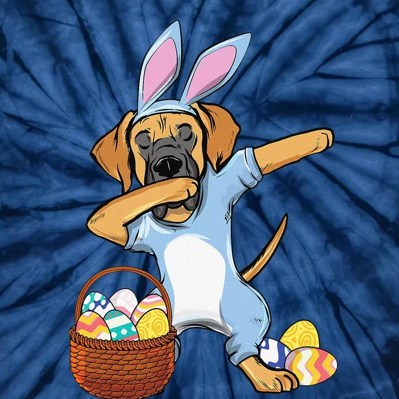 Funny Dabbing Easter Bunny Great Dane Tie-Dye T-Shirt