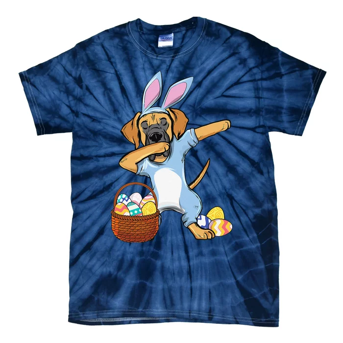 Funny Dabbing Easter Bunny Great Dane Tie-Dye T-Shirt