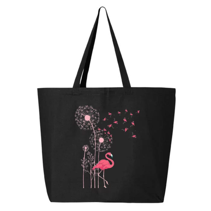 Flower Dandelion Exotic Animal Tropical Bird Pink Flamingo 25L Jumbo Tote