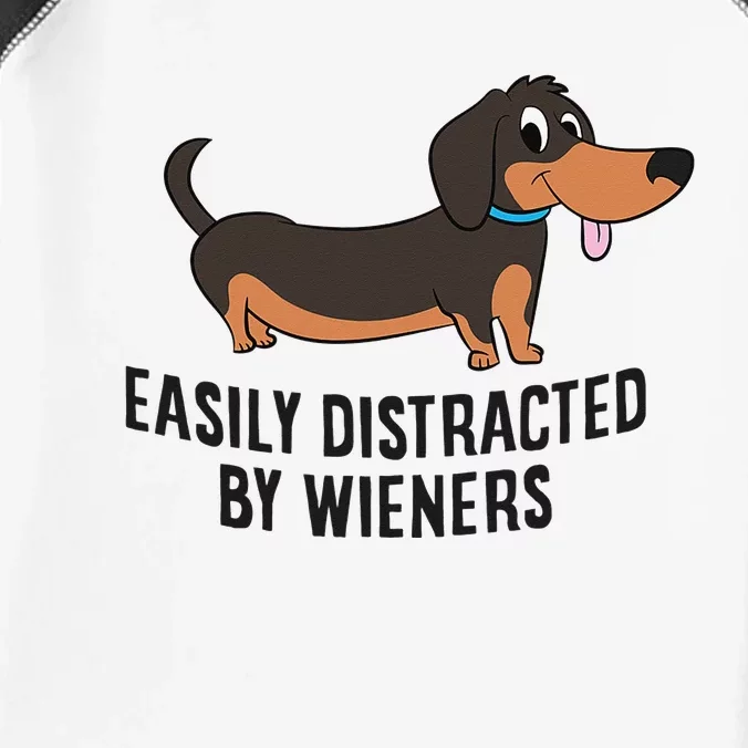 Funny Dachshund Easily Distracted By Wiener Dogs Infant Baby Jersey Bodysuit