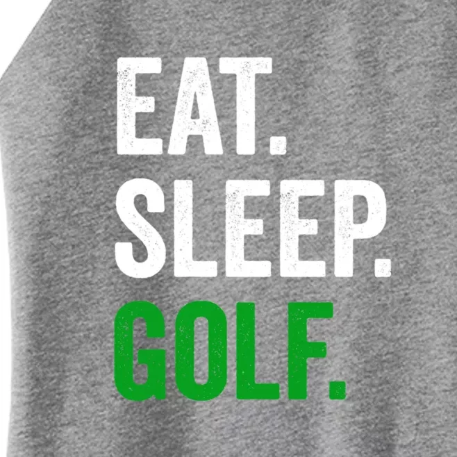 Father's Day Eat Sleep Golf Funny Golf Dad Gift For Dad Women’s Perfect Tri Rocker Tank