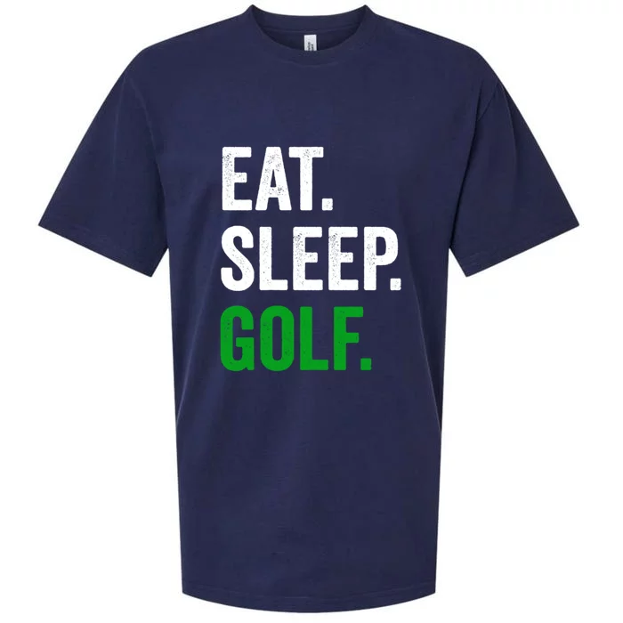 Father's Day Eat Sleep Golf Funny Golf Dad Gift For Dad Sueded Cloud Jersey T-Shirt