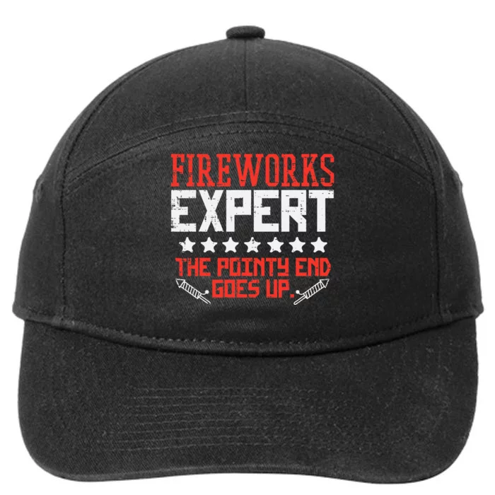 Fireworks Director Expert Funny Fourth Of July 4th Men Women 7-Panel Snapback Hat