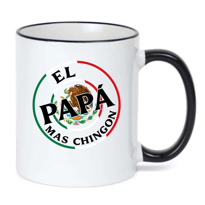 Father Day El Papa Mas Chingon Funny Mexican Dad Black Color Changing Mug