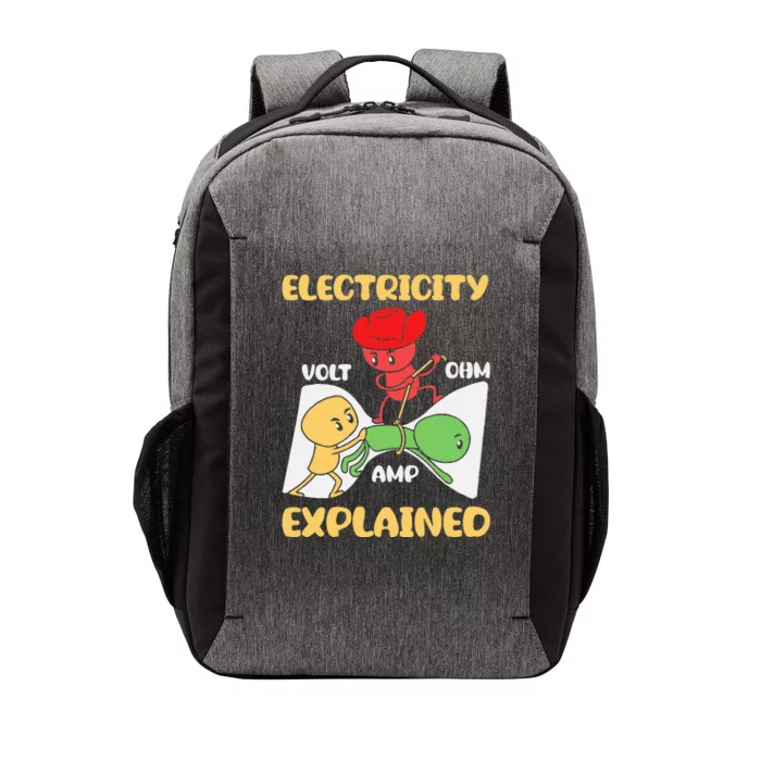 Funny Design Electricity Explained Electrician Electricity Vector Backpack