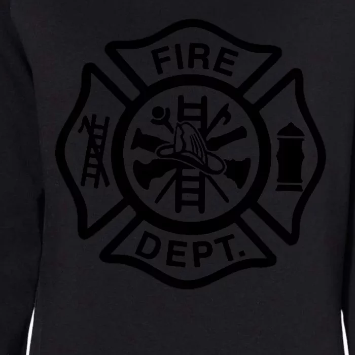 Fire Dept Emblem Badge Firefighter Logo Womens California Wash Sweatshirt