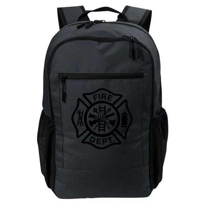 Fire Dept Emblem Badge Firefighter Logo Daily Commute Backpack