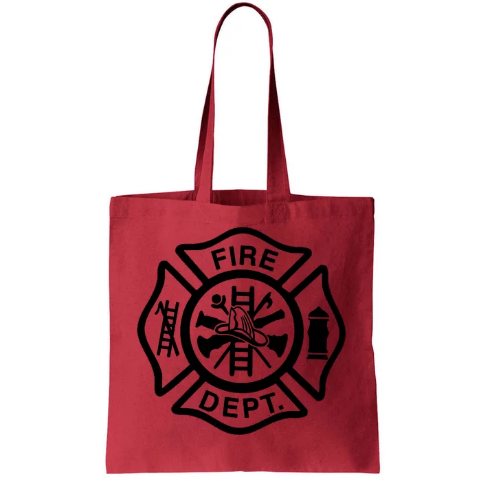 Fire Dept Emblem Badge Firefighter Logo Tote Bag