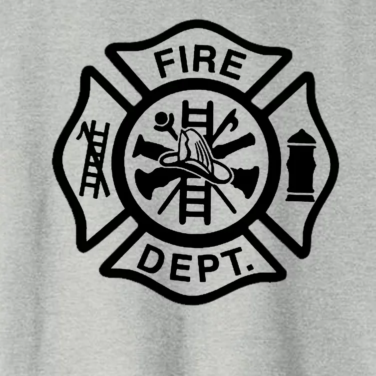 Fire Dept Emblem Badge Firefighter Logo Women's Crop Top Tee