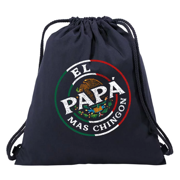 Fathers Day El Papa Mas Chingon Drawstring Bag