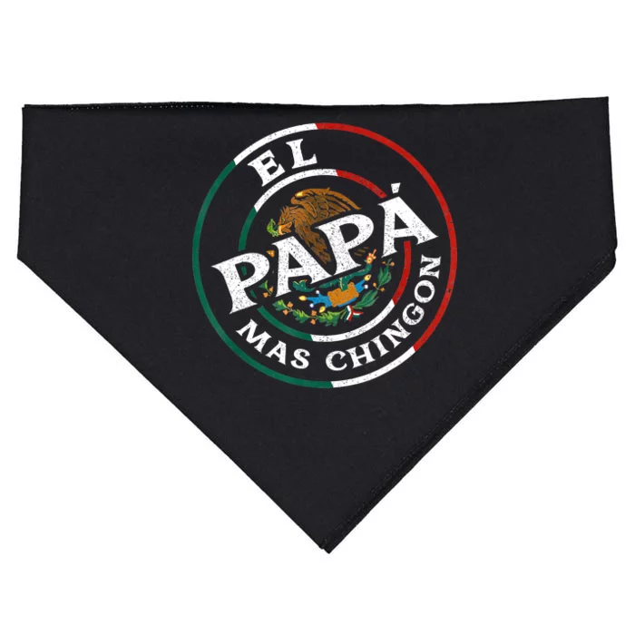 Fathers Day El Papa Mas Chingon Funny Mexican Dad Spanish USA-Made Doggie Bandana