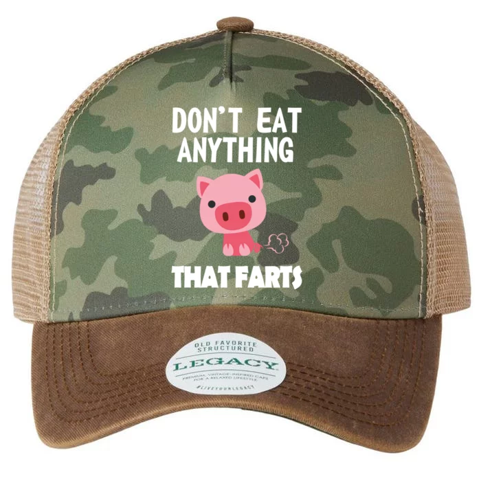 Funny Don't Eat Anything That Farts Vegan Cute Gift Legacy Tie Dye Trucker Hat