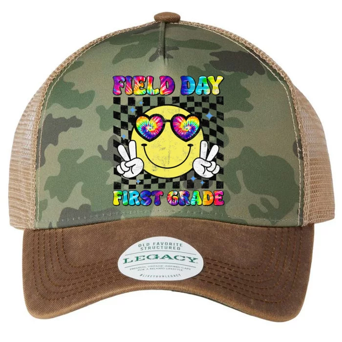 Field Day First Grade Student Teacher Last Day Of School Legacy Tie Dye Trucker Hat