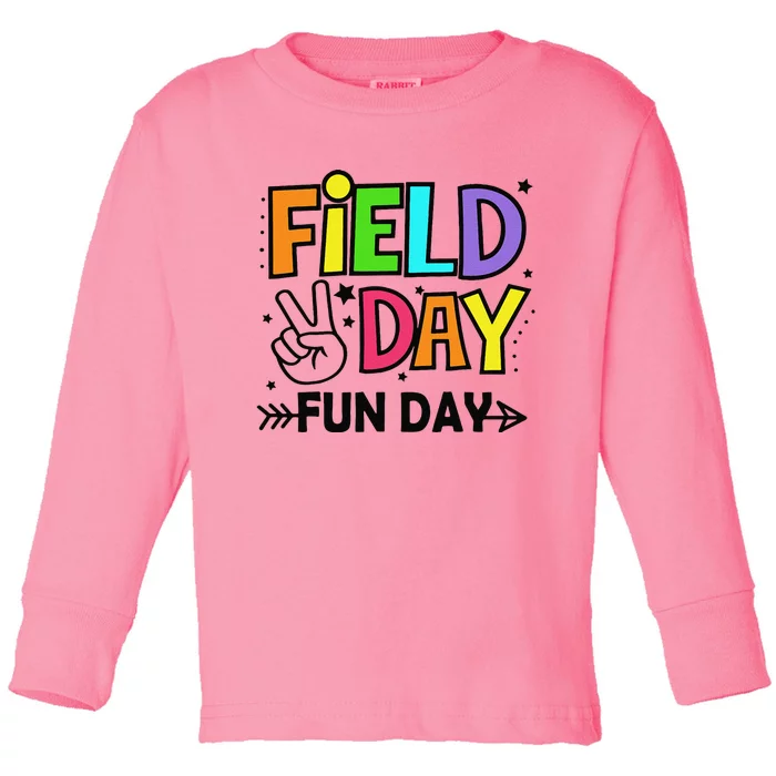 Field Day Fun Day Funny For Teacher Field Day 2024 Toddler Long Sleeve Shirt