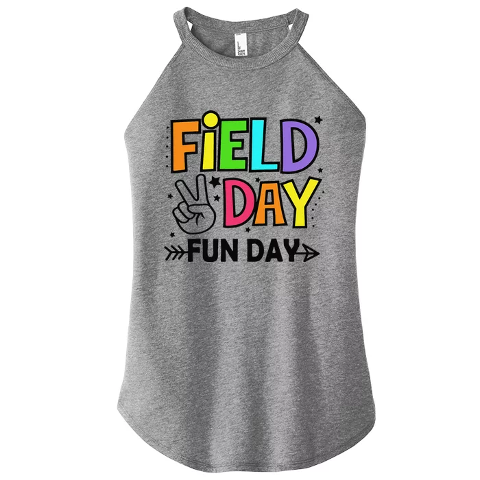 Field Day Fun Day Funny For Teacher Field Day 2024 Women’s Perfect Tri Rocker Tank