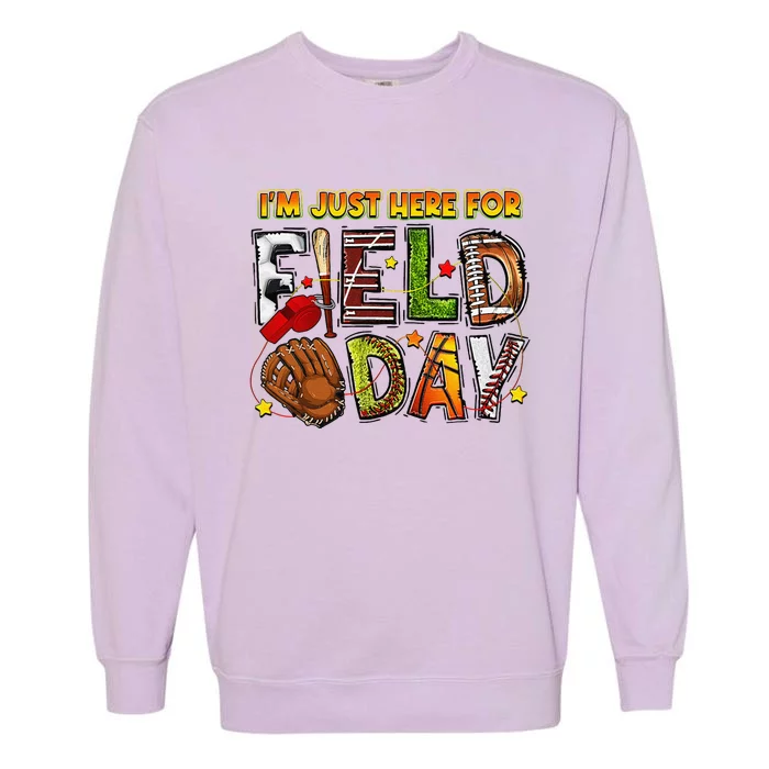 Field Day Funny For Teacher Happy Field Day 2024 Garment-Dyed Sweatshirt