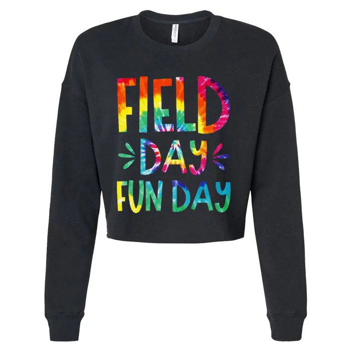 Field Day Fun Day Last Day Of School Teacher Student Cropped Pullover Crew