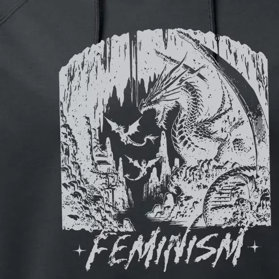 Feminism Dragon Fantasy Performance Fleece Hoodie