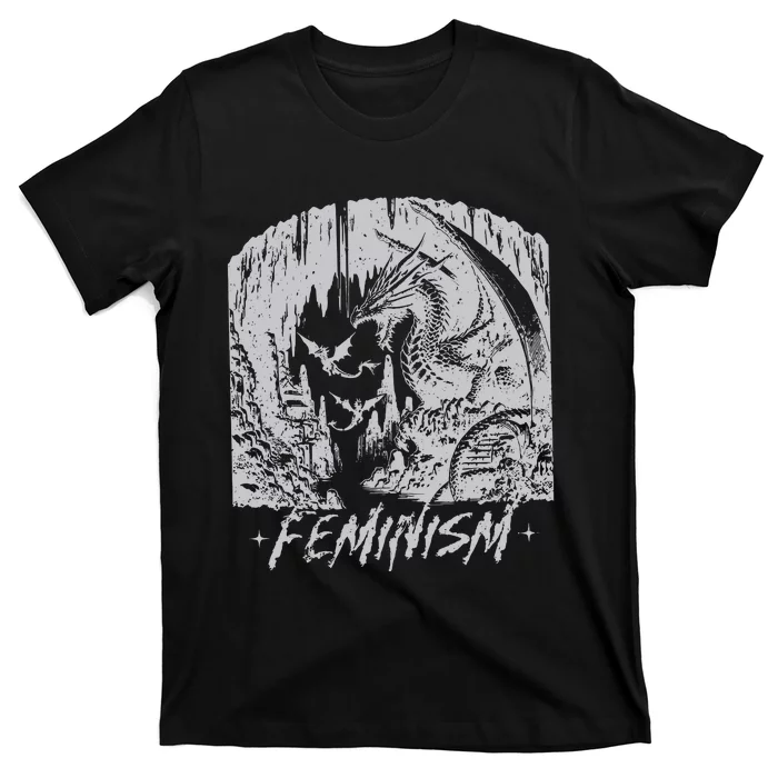 Feminism Dragon Fantasy T-Shirt