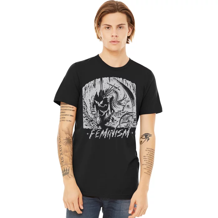 Feminism Dragon Fantasy Premium T-Shirt