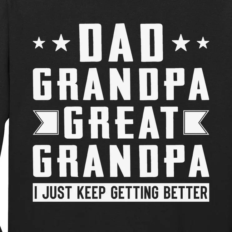 Fathers Day From Grandkids Dad Grandpa Great Grandpa Tall Long Sleeve T-Shirt