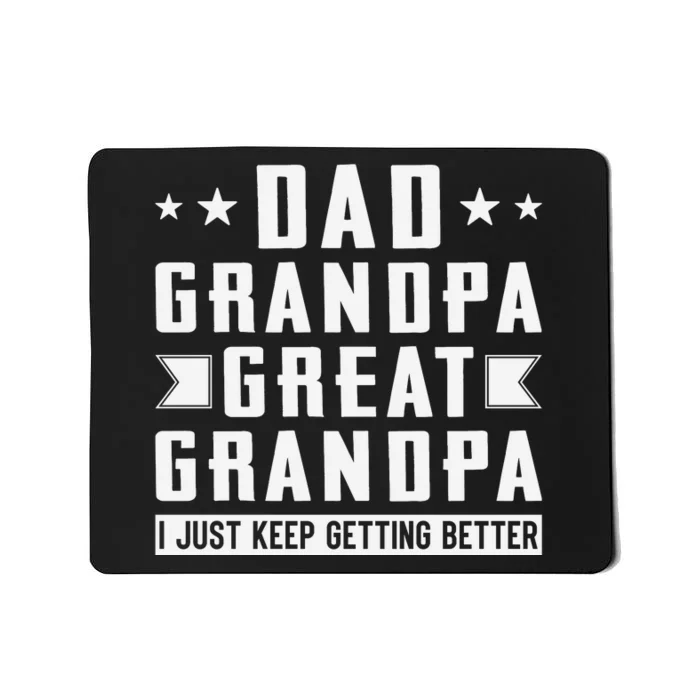 Fathers Day From Grandkids Dad Grandpa Great Grandpa Mousepad