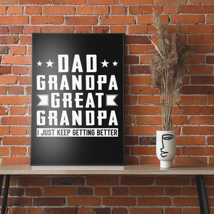 Fathers Day From Grandkids Dad Grandpa Great Grandpa Poster