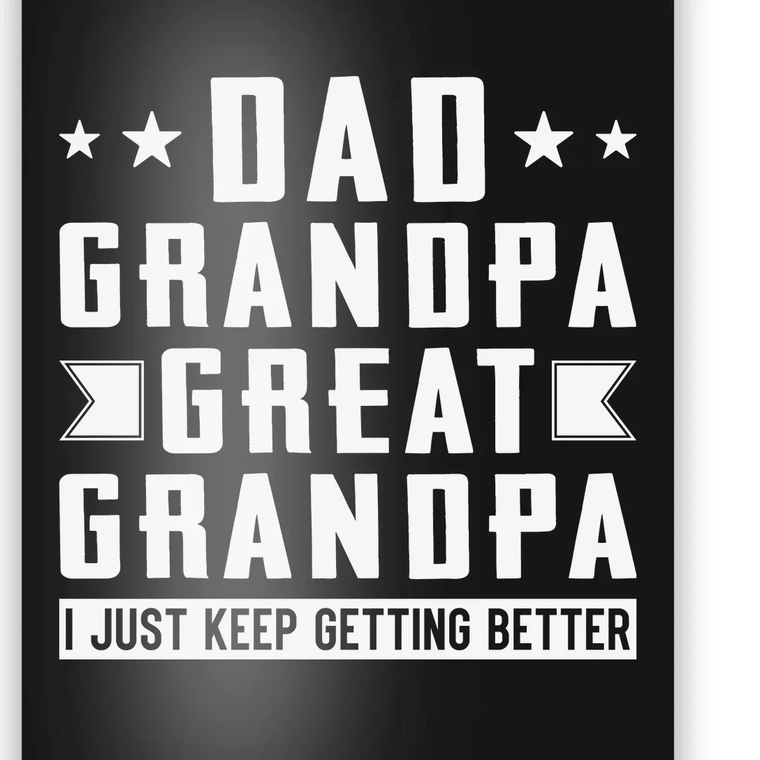 Fathers Day From Grandkids Dad Grandpa Great Grandpa Poster