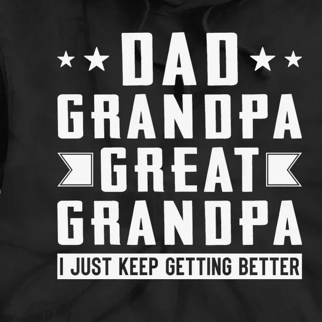 Fathers Day From Grandkids Dad Grandpa Great Grandpa Tie Dye Hoodie