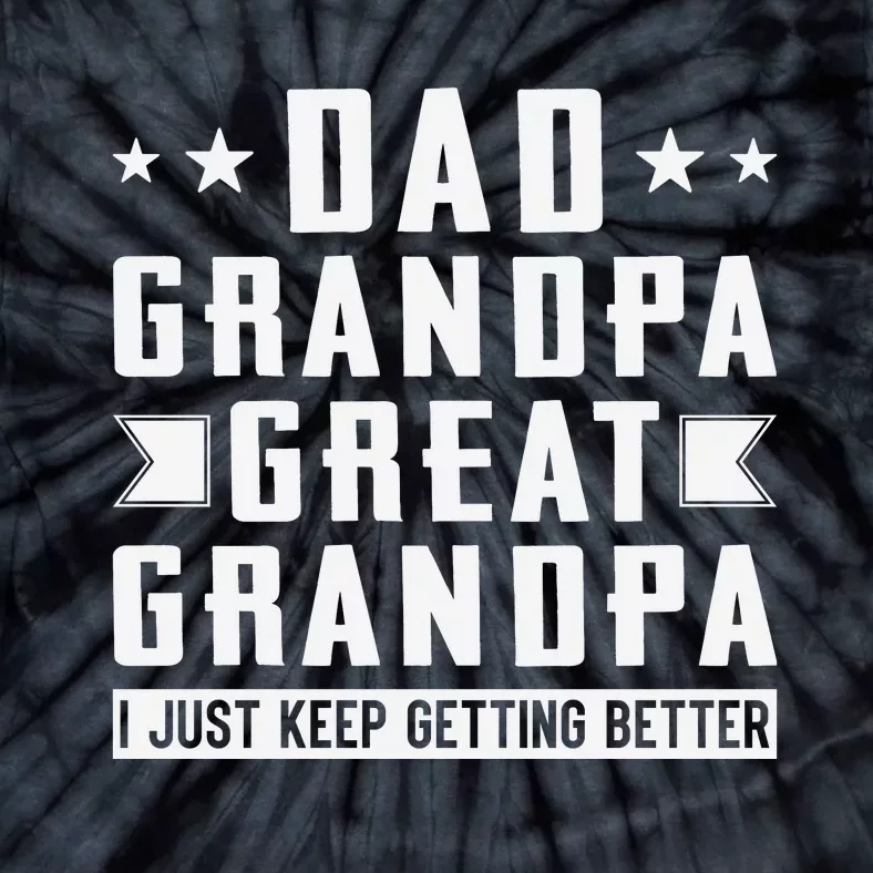 Fathers Day From Grandkids Dad Grandpa Great Grandpa Tie-Dye T-Shirt