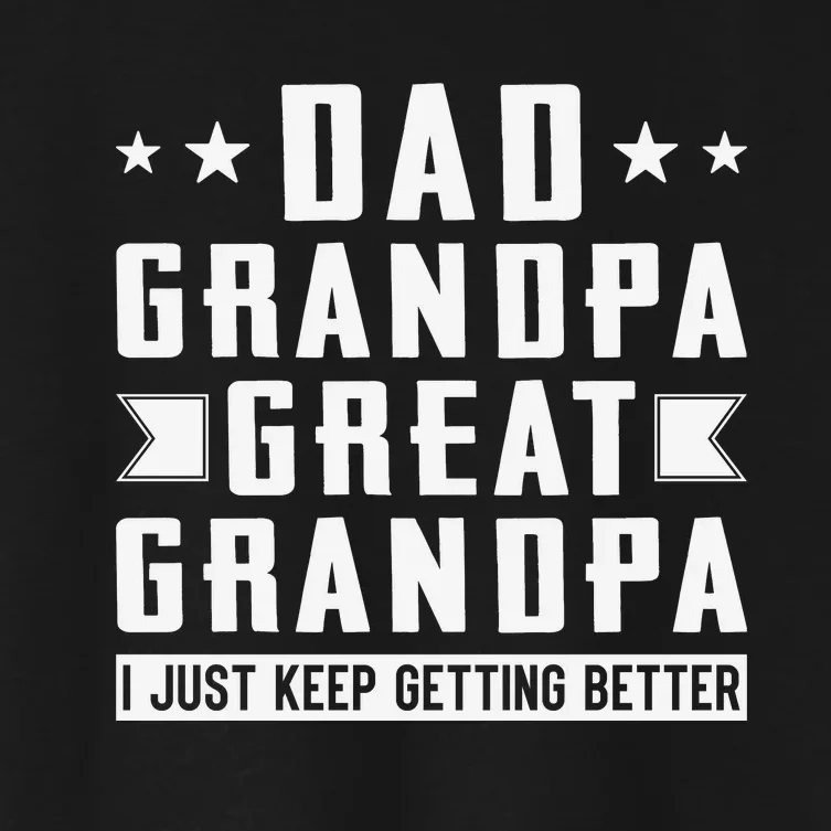 Fathers Day From Grandkids Dad Grandpa Great Grandpa Women's Crop Top Tee