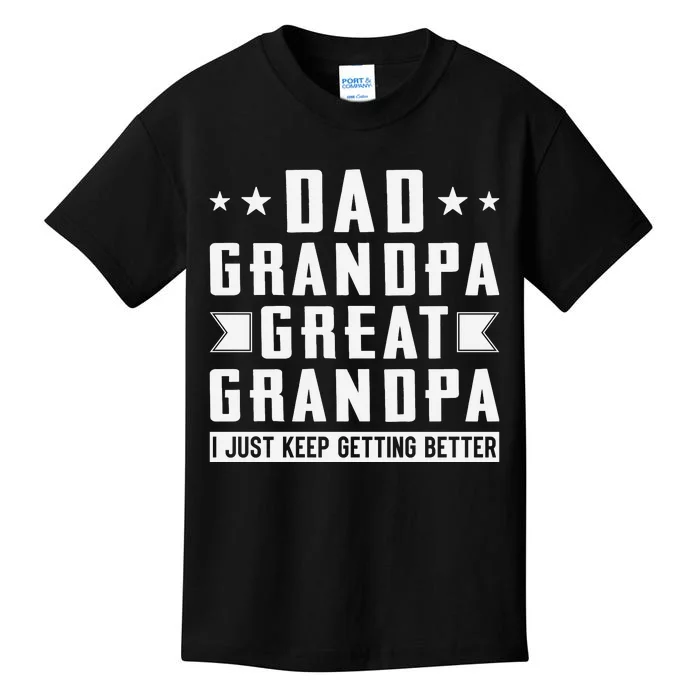 Fathers Day From Grandkids Dad Grandpa Great Grandpa Kids T-Shirt