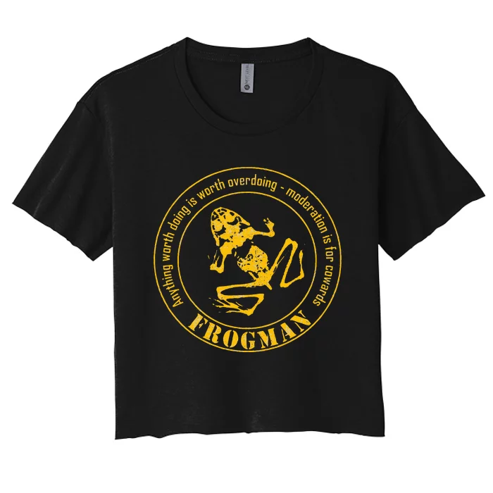 Frogman Diver Women's Crop Top Tee