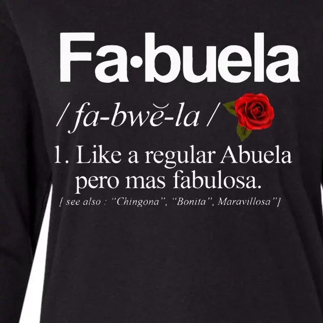 Fabuela Definiton Womens Cotton Relaxed Long Sleeve T-Shirt