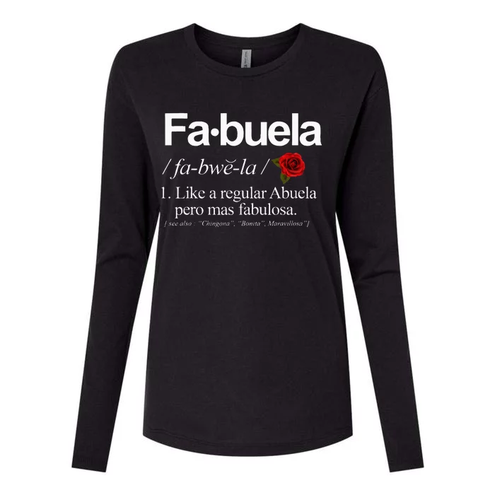 Fabuela Definiton Womens Cotton Relaxed Long Sleeve T-Shirt