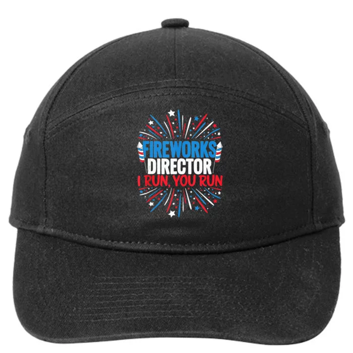 Fireworks Director Funny 4th Of July Firework Director 7-Panel Snapback Hat