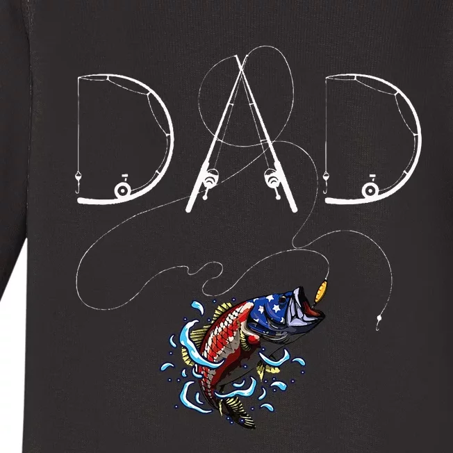 Fisherman Dad Fishing Enthusiast Fish Lover Daddy Fathe Baby Long Sleeve Bodysuit