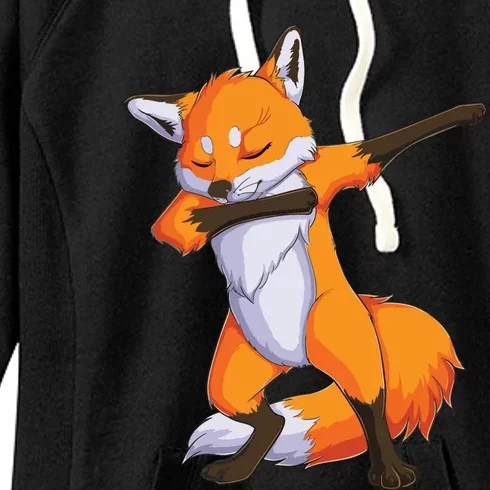 Fox Dabbing Fox Funny Animal Foxes Lover Women's Fleece Hoodie