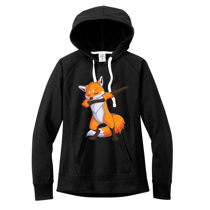 Fox Dabbing Fox Funny Animal Foxes Lover Women's Fleece Hoodie