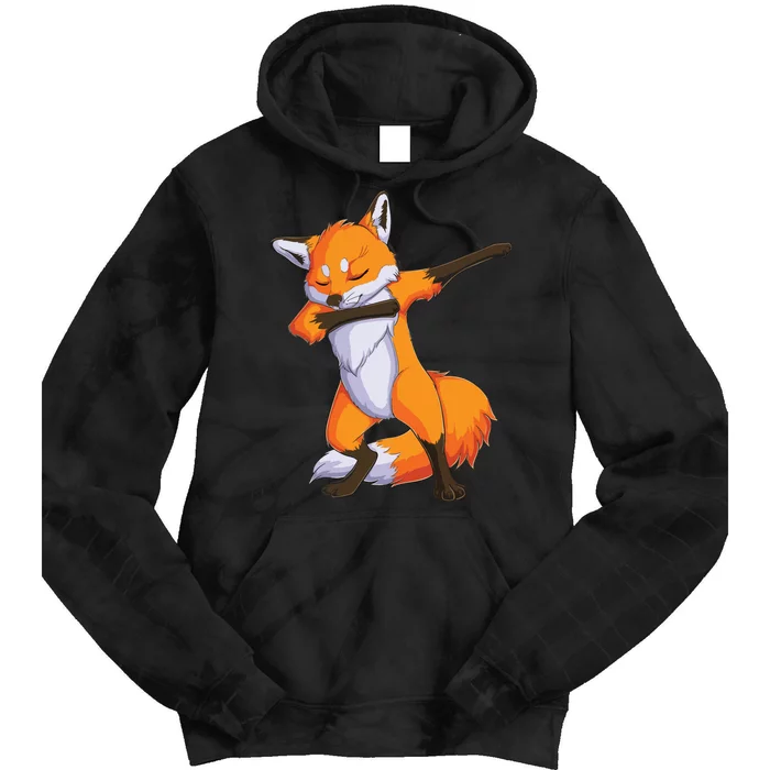 Fox Dabbing Fox Funny Animal Foxes Lover Tie Dye Hoodie