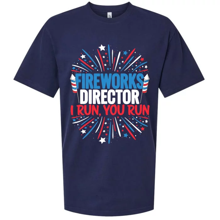 Fireworks Director Funny 4th of July Firework Director Sueded Cloud Jersey T-Shirt