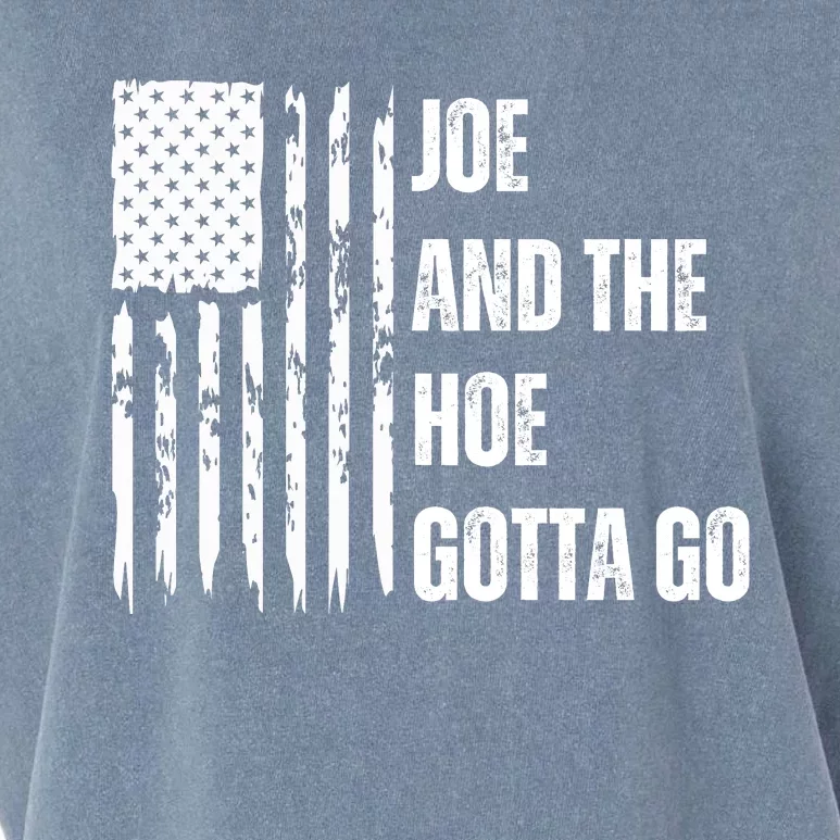 Funny Distress Flag Anti Biden. Joe And The Ho Gotta Gotta Go!! Garment-Dyed Women's Muscle Tee