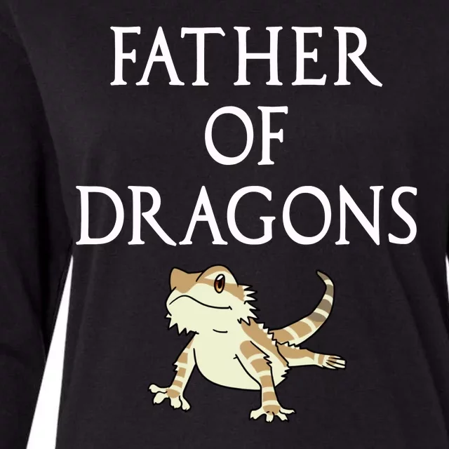 Funny Bearded  Dad Father Of Dragons Womens Cotton Relaxed Long Sleeve T-Shirt