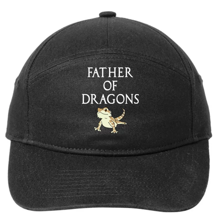 Funny Bearded  Dad Father Of Dragons 7-Panel Snapback Hat